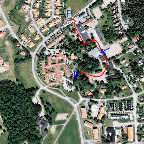 Karta, Bälinge skola och sporthall